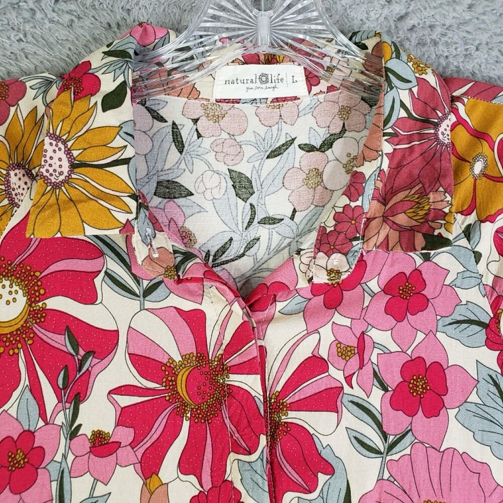 Natural Life Rebecca Tiered Floral Maxi Dress Women’s Size Large L Multicolor - Picture 6 of 11